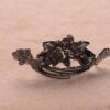 Back Trillium Black Metal Hair Clip Claw