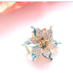 Blue Flower Hair Claw Small
