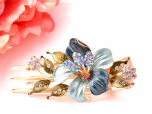 Painted Flower Hair Clip Hair Jewelry Accessory For Women