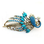 Blue Peacock Hair Clip