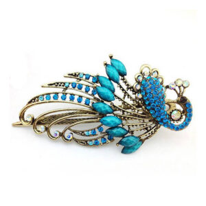 Blue Peacock Hair Clip