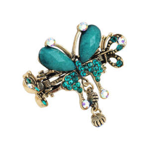 Blue Rhinestone Hair Clip Claw