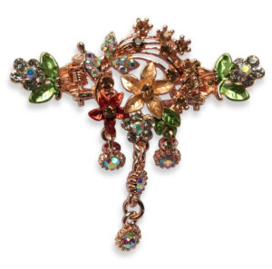 Brown Flower Bouquet hair clip