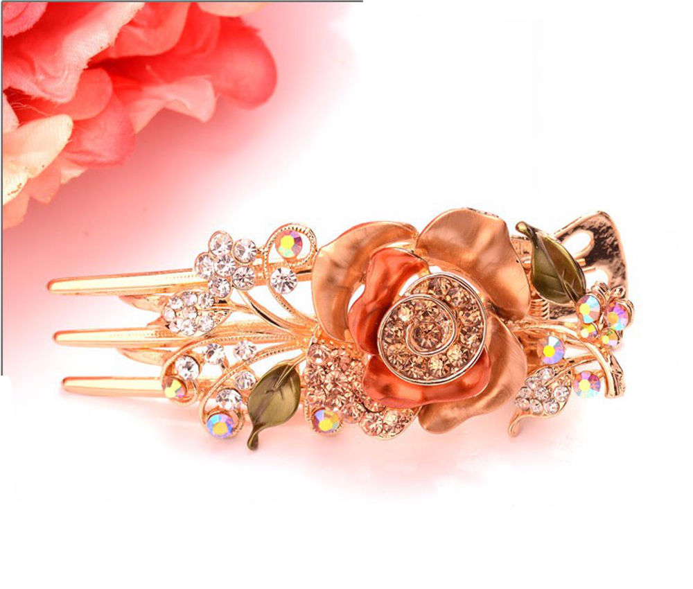 rose hair clip