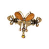 Brown Rhinestone Hair Clip Claw