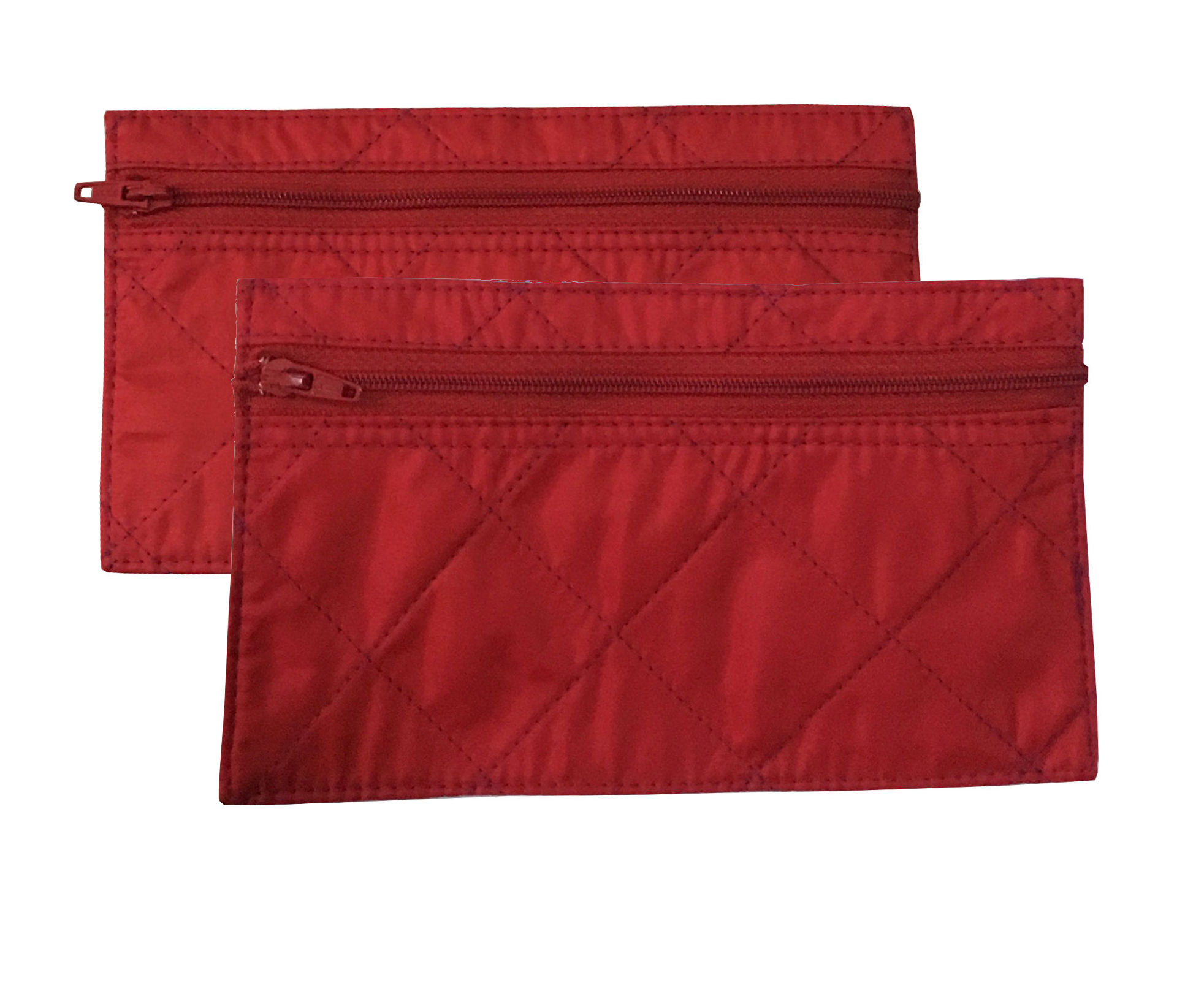2 Pack Cash Budgeting Envelope System Zippered Wallet Cherry Red