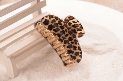 Black Leopard Pattern Hair Claw Acrylic