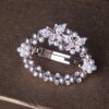Rhinestone Butterfly And Imitation Pearls Hair Barrette - Image 3