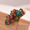 Multicolor Metal Mini Hair Clip Four Petal