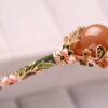 Detail Green Brown Enameled Hairpin Resin Drop