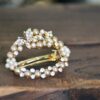 Rhinestone Butterfly And Imitation Pearls Hair Barrette