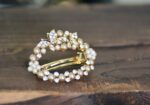 Rhinestone Butterfly And Imitation Pearls Hair Barrette