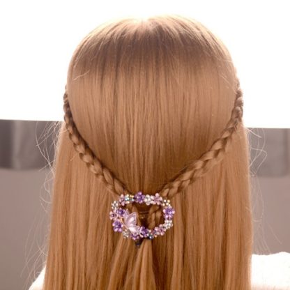 Modeled Painted Butterfly Open Center Hair Barrette