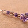 Purple Luau Flower Painted Metal Bobby Pin