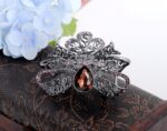 Purple Metal Fancy Hair Claw Angled