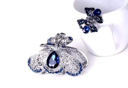 Blue Set Hair Claw and mini clip