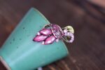 Purple Three Point Metal Mini Hair Clip
