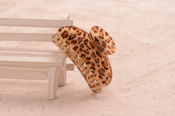 Brown Leopard Pattern Hair Claw Acrylic