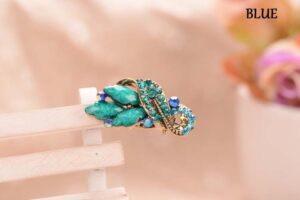 Blue Three Point Metal Mini Hair Clip