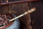 Vintage Bronze Plated Sequin Decorated Hair Stick