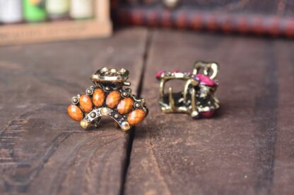 Six Stones Rhinestone Mini Hair Claw