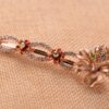Brown Luau Flower Painted Metal Bobby Pin