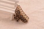 Black Leopard Pattern Hair Claw Acrylic