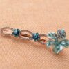 Blue Luau Flower Painted Metal Bobby Pin