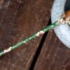 Green and Brown Enameled Hairpin Resin Drop
