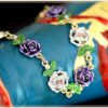 Painted Flower Metal Braclet Chain
