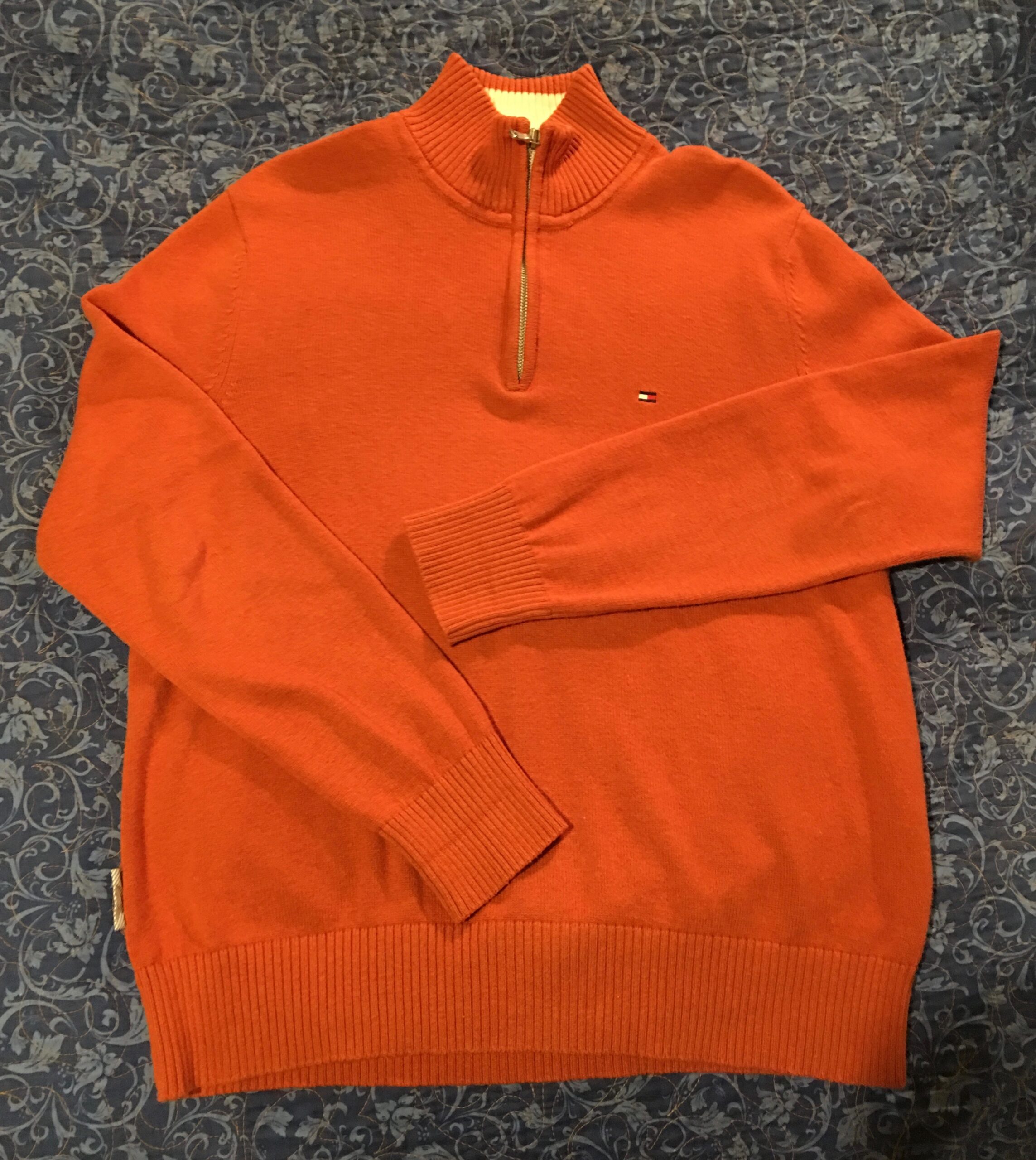 Tommy Hilfiger Sweater Zipper Neck Orange
