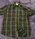 On The Road SlimFit Green/Dark Blue Short Sleeve Button Down