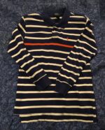 Ralph Lauren Polo Blue White Stripe Single Orage Stripe Long Sleeve Shirt