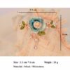 Measured Painted Rose Flower Metal Hair Clip Claw