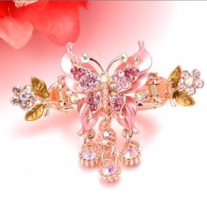 Pink Butterfly Hair Clip