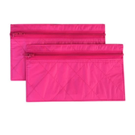 2 Pack Cash Budgeting Envelope System Zippered Wallet Pink