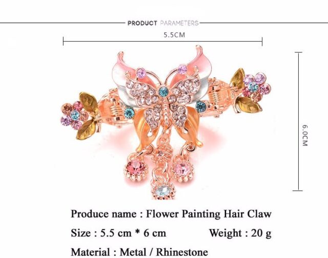 Measure Painted Butterfly Hair Clip