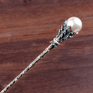 Imitation Pearl Embossed Metal Hairpin Rhinestone Sequins