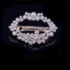Rhinestone Flower And Imitation Pearls Hair Barrette - Image 3