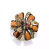 Brown Ribbons and Flowers Hair Claw