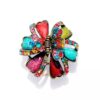 Multi-Color Ribbons and Flowers Hair Claw