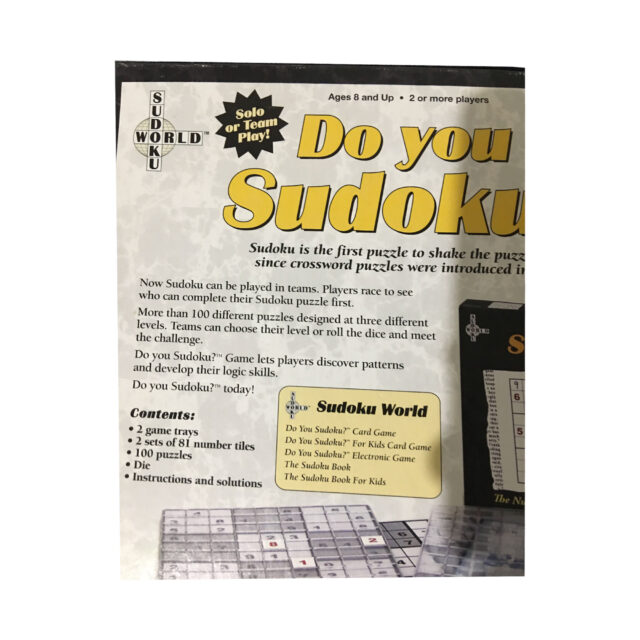 Do You Sudoku? board game