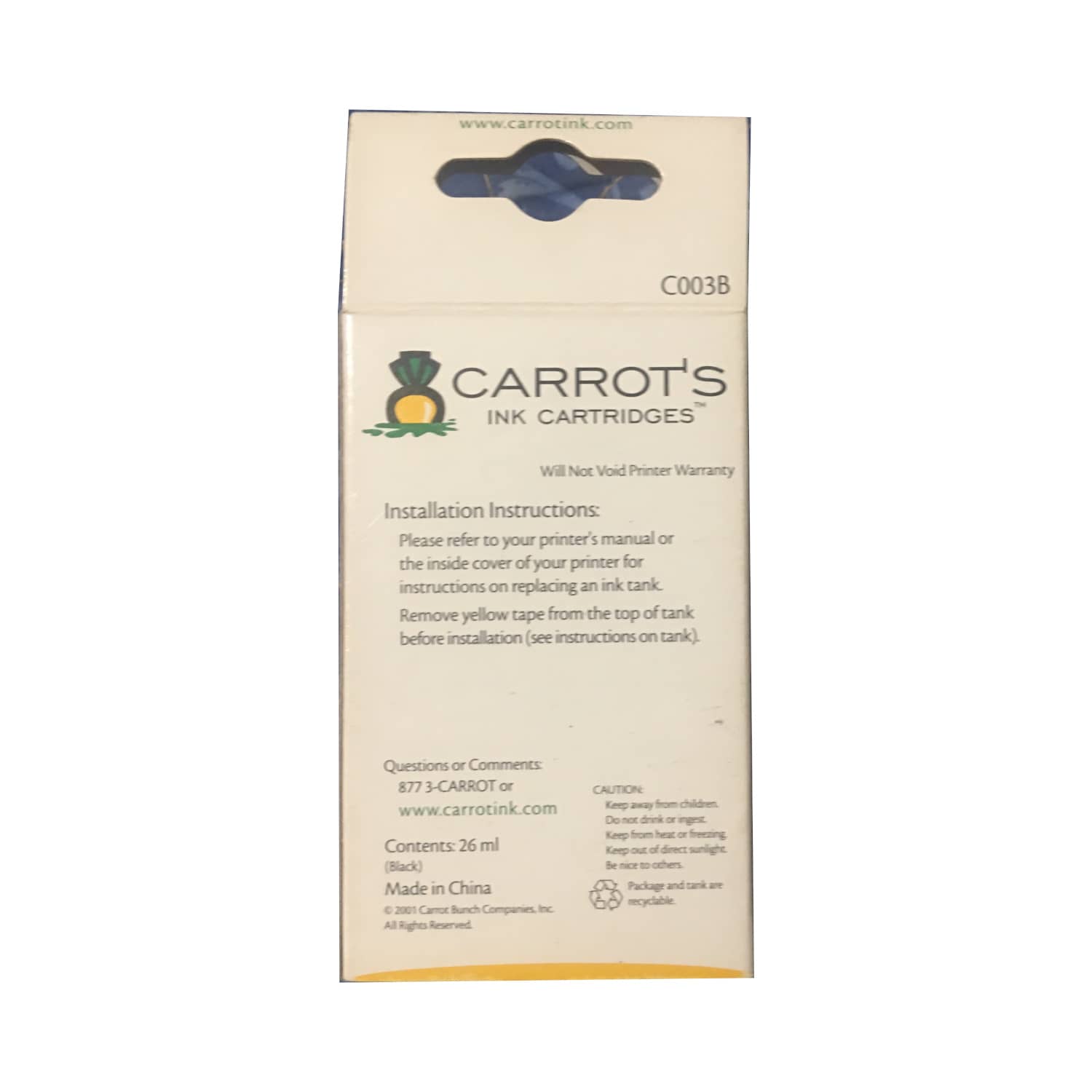 Carrot’s Ink Cartridge Black C003B - 