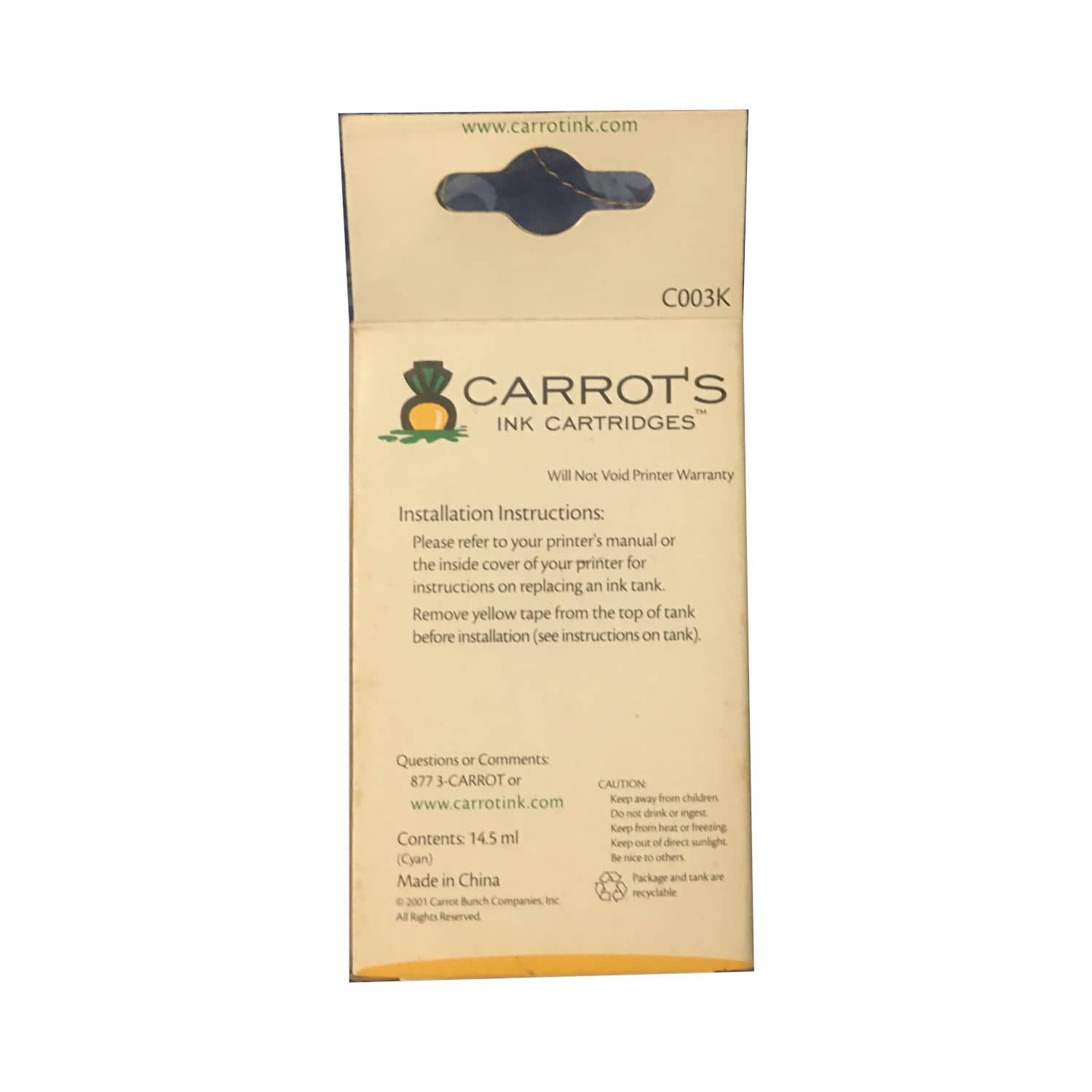Carrot’s Ink Cartridge Cyan C003K - 