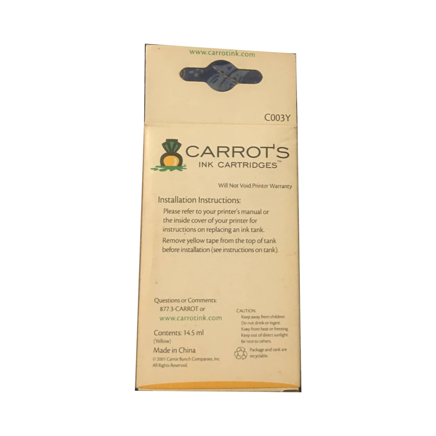 Carrot’s Ink Cartridge Yellow C003Y - 