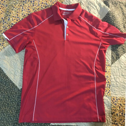 Red Nike Golf Shirt Dri-Fit Mens Medium