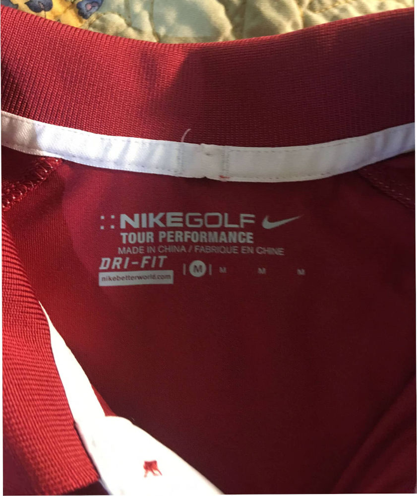 Silver Coconut » Red Nike Golf Shirt Dri-Fit Mens Medium