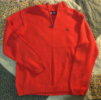 Orange Sweater quarter zip Ralph Lauren