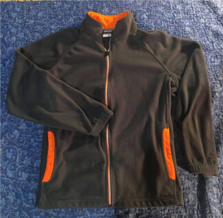 Starter Full Zip Sweatshirt Fleece Gray and Orange