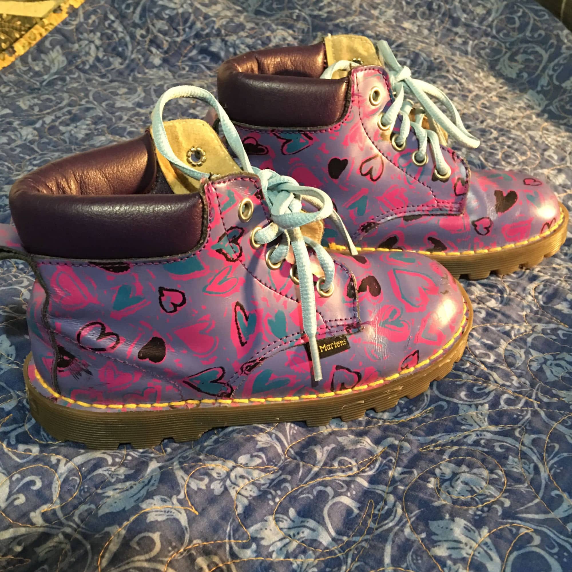 Dr Martens Childs Boots Purple